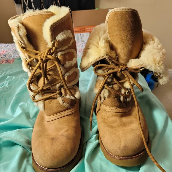 UGG ROMMY LACE UP CHESTNUT BOOT - Picture 4 of 16